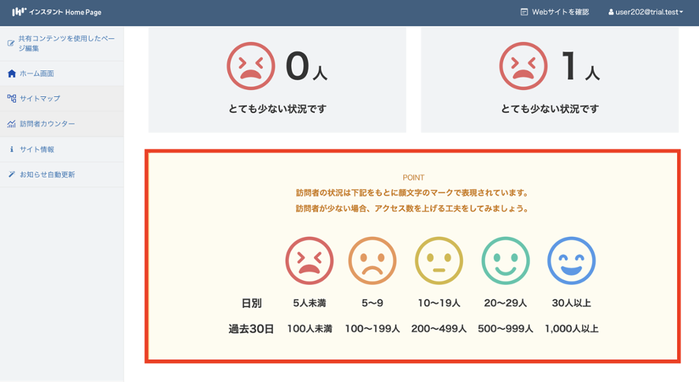 訪問者カウンターの確認方法3-1